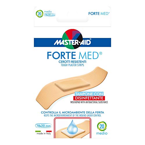 Master Aid Fortemed Cerotti Resistenti Con Tampone Disinfettante 20 Pezzi