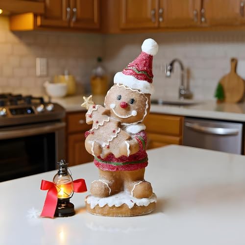 Figurine de Noël décorative bonhomme d'épices en résine pure
