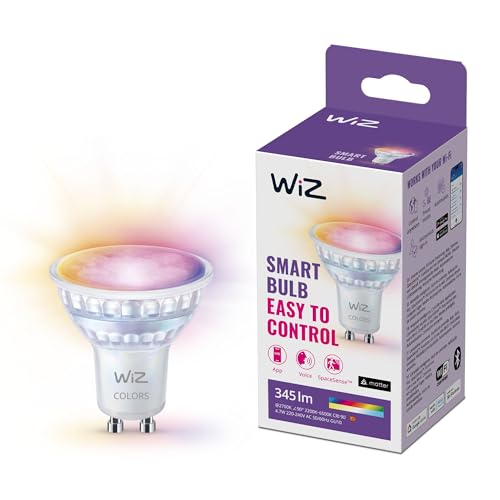 WiZ - Bombilla LED Inteligente Wi-Fi, 4,9W(Eq. 50W) GU10, Luz Bla...