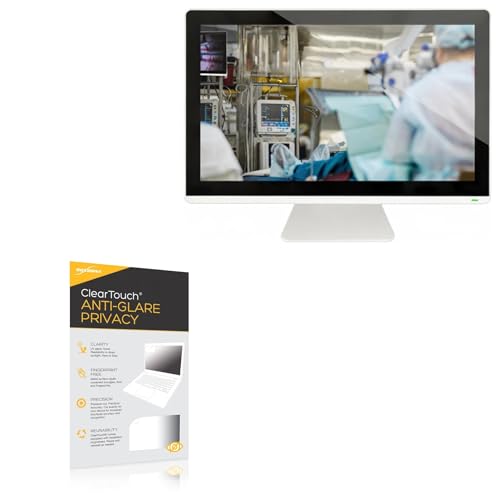 BoxWave Screen Protector Compatible With Canvys D Series Medical Monitor (23.8 in) - ClearTouch Anti-Glare Privacy (2-Pack), Privacy Screen Protector Flexible Film Anti-Glare