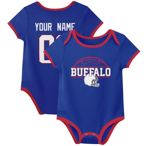 Image of KREDE Baby Clothes Unisex Bodysuit Personalized Custom Name Number for Baby Boy and Girl