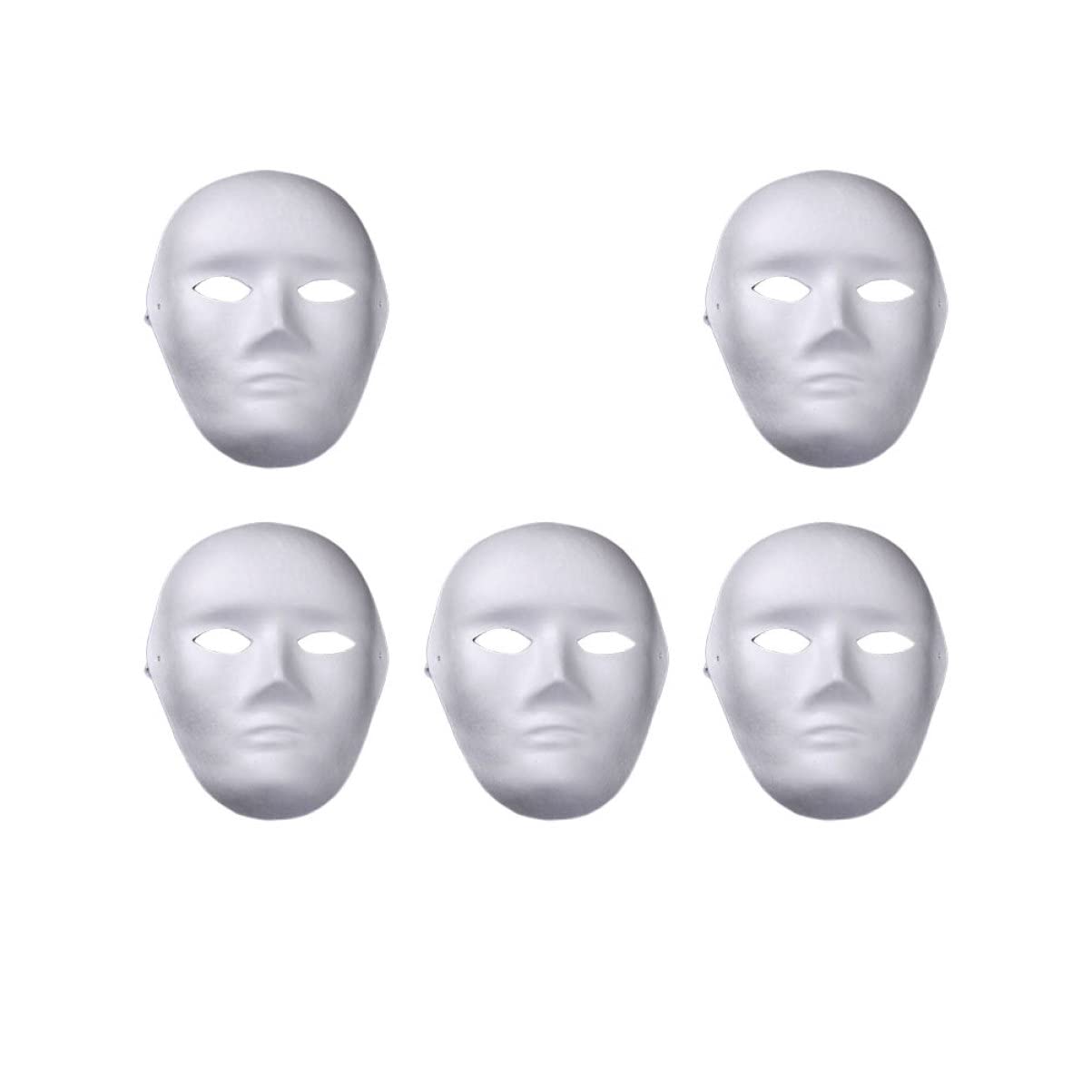 Toyvian 10 Pezzi Maschera Di Halloween Fai Da Te Purim Maschera Semplice Cosplay Vuota Vuota Da Dipingere Kabuki Trucco Uomini e Donne Ordinario Bianca