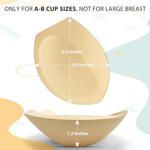 Nimiah Waterproof Super-Thick Bra Pads - Add 1-2 Cups Push up Breast Enhancer Inserts 2 Pairs Lightweight Sew in Boob Cup4