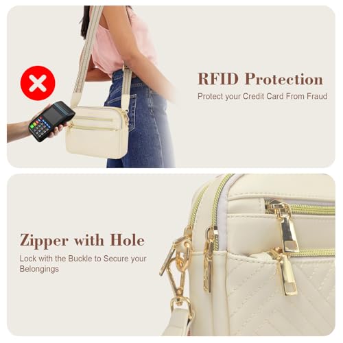 Image of printe Small Crossbody Bags for Women, Vegan Leather Trendy Purses for Women, Travel Handbags with Adjustable Shoulder Strap