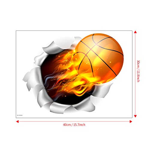Vinilo Decorativo 3D Baloncesto Naranja Autoadhesivo miniatura 2