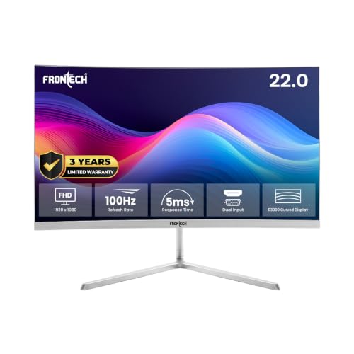 FRONTECH MON-0079C 21.5 Inch Curved Monitor for Gaming & Editing