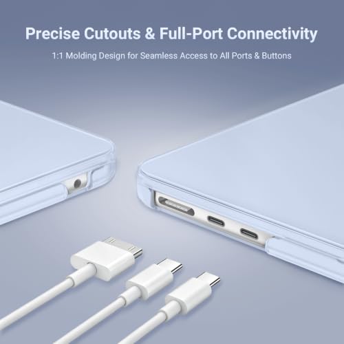 Image of MOSISO Compatible with MacBook Air 13 inch Case M5 2026 M4 2025 M3 M2 2024-2022 A3449 A3240 A3113 A2681,Hard Shell&Keyboard Cover&Screen Film&Pouch for MacBook Air 13.6 inch Case, Pastel Blue