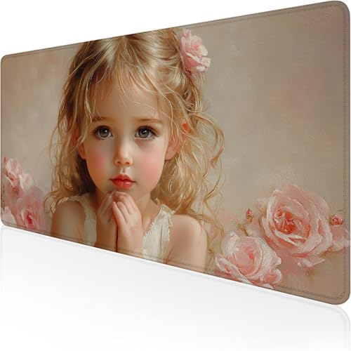 Tapis de souris rose tapis de souris gamer 800x300mm lavable pour protéger votre bureau