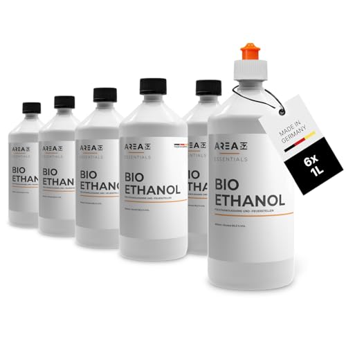 Area52 – Bioethanol 6x1L Set Ethanol – Reiner Ethylalkohol mit 96,6{7c35ed110f0de994266069b5e0b613dc730ffd8a177d09d92f3403d4c9358755} Reinheitsgrad – Für Ethanolkamine, Tischkamine & Bioethanol-Feuerstellen – Geruchslos & rußfrei – Für Indoor & Outdoor (6 x 1L) Area52 – Bioethanol 6x1L Set Ethanol – Reiner Ethylalkohol mit 96,6{7c35ed110f0de994266069b5e0b613dc730ffd8a177d09d92f3403d4c9358755} Reinheitsgrad – Für Ethanolkamine, Tischkamine & Bioethanol-Feuerstellen – Geruchslos & rußfrei – Für Indoor & Outdoor (6 x 1L)