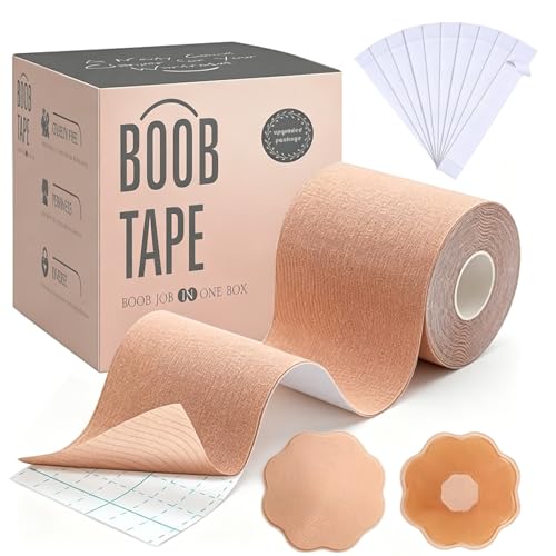 Image of Tripsky XL Breast Lift Tape, BoobTape for Large Breasts,Body Tape for Fashion,Athletic Tape Boobtape &NippleCover for A-G Cup