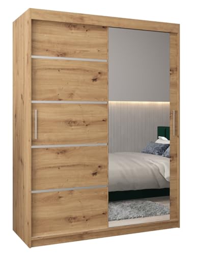 MEBLE KRYSPOL Kleiderschrank mit Spiegel Verona 2 - Garderobenschrank -...