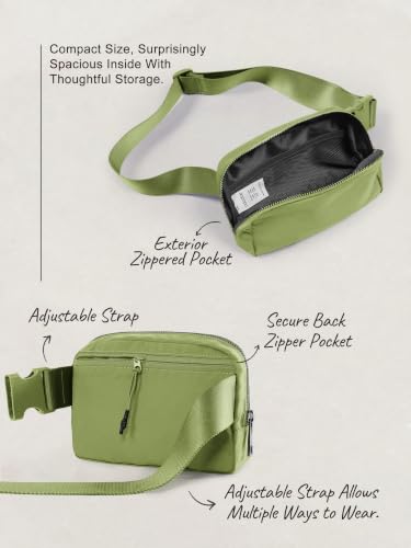 Image of ODODOS Unisex Mini Belt Bag with Adjustable Strap Small Fanny Pack for Workout Running Traveling Hiking, Olive