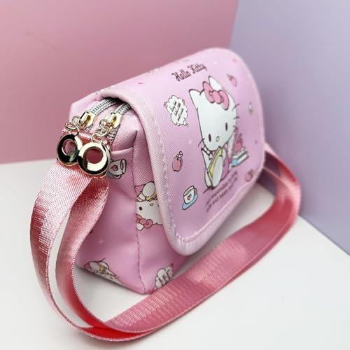 Cute Crossbody Bag with Shoulder Strap and Bracelet Charm, Handbag with Buckle, Shoulder Bag with Zipper for Women Girls3