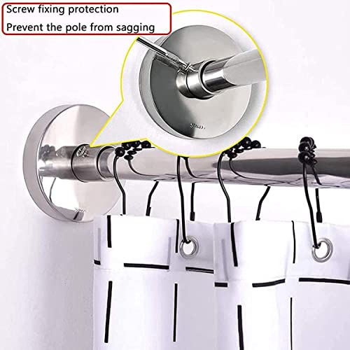 Tringle à rideau de douche d'angle extensible et réglable en acier - 5