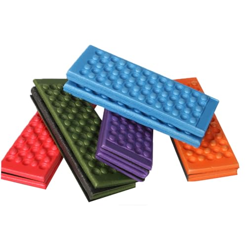 COOLHIYA 5 Pack Camping Seat Cushion Foldable Xpe Assorted Color