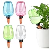 BewäSserungskugeln, 4 Stück Wasserspender Pflanzen, Pflanzen Bewässerung Kunststoff 350ML, Automatische Pflanzenbewässerung Indoor Balkon und Gartenpflanzen