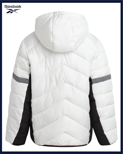 Image of Reebok Boys Puffer Jacket - Heavyweight Quilted Wind & Water Resistant Boys Winter Coat - Insulated Bubble Kids Winter Jacket