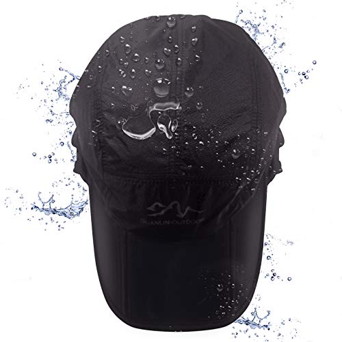 Fishing Cap Sun Hat Face Cover For Men Women Summer Quick Dry Fishing Hat Removable Neck Flap For Outdoor Sports (Black) #TOP1