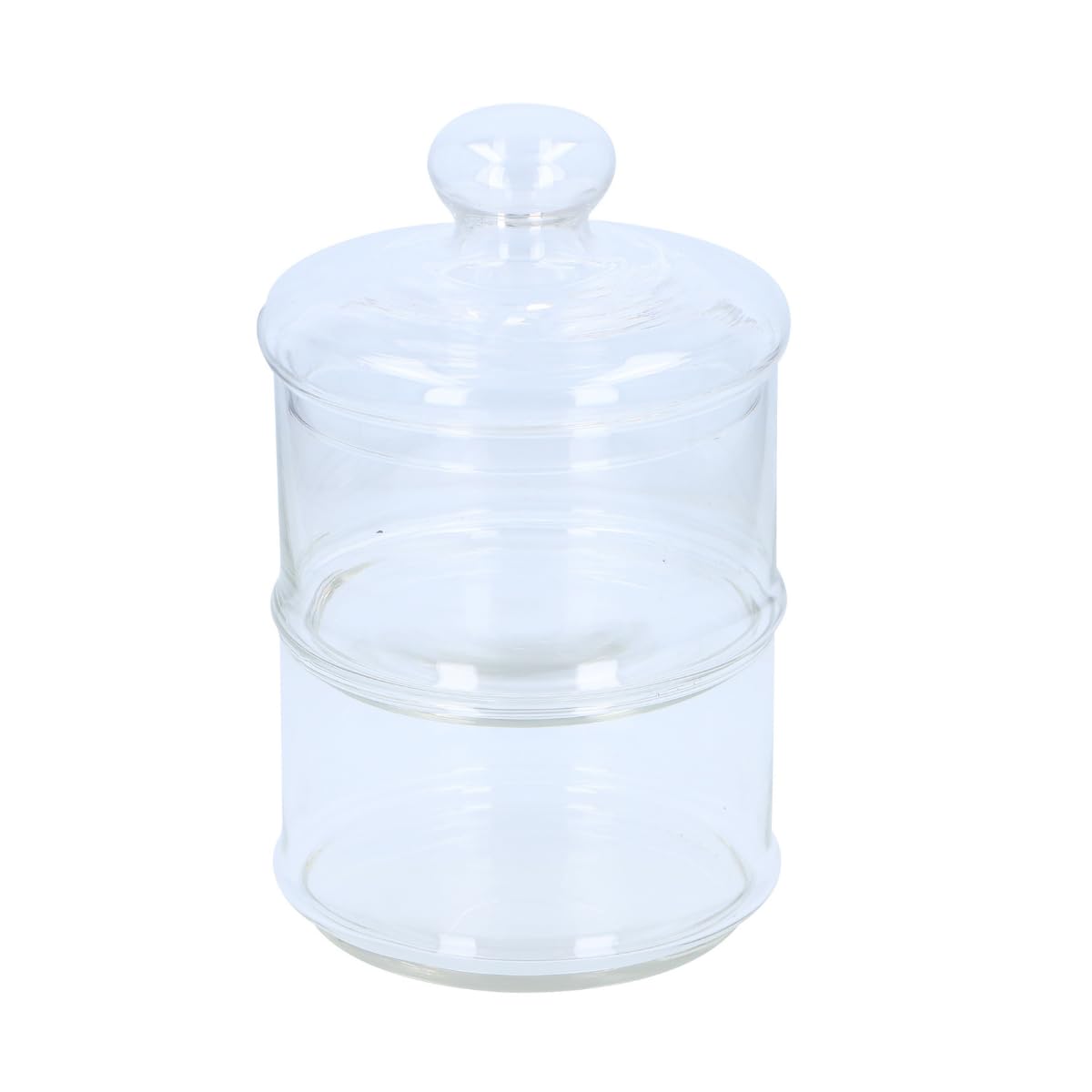 Bonbonnière/snoeppot - Glass - 2 Layers - Ã˜ 16 cm - with Cover