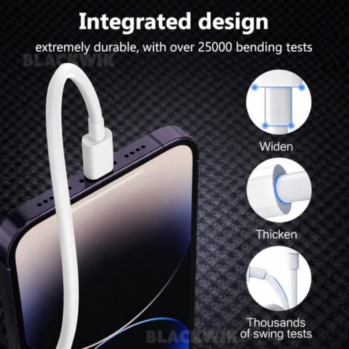 Image of Blackwik Type C to Lightning Charging cable compatible with iphone