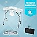 LDAILY Portable Nail Table, Foldable Nail Technician Desk w/Electric Dust Collector, Bendable LED Lamp, Removable Armrest Pad, Carry Bag, Manicure Table with Lockable Wheels for Home, Salon (White)