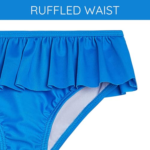 Image of Ms. Rachel Racerback UPF 50+ Peplum Tankini Top and Bikini Bottom Swim Set Infant to Little Kid Sizes (12 Months - 5)