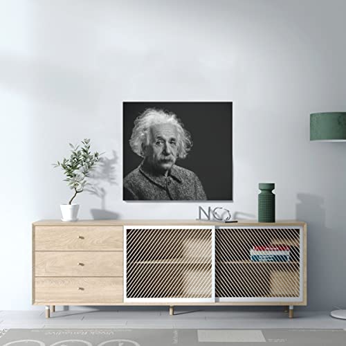 Tableau décoratif toile Albert Einstein impression premium affiche 44x40 - 3