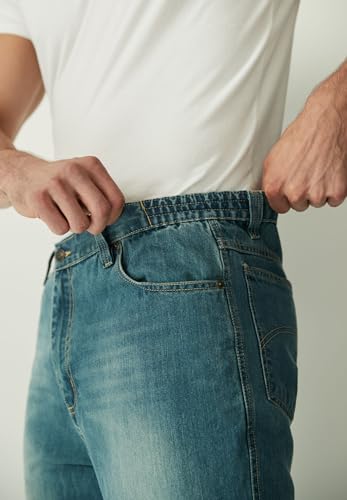 Liberty Blues by Kingsize Men's Big & Tall Loose-Fit Side Elastic 5-Pocket Jeans2