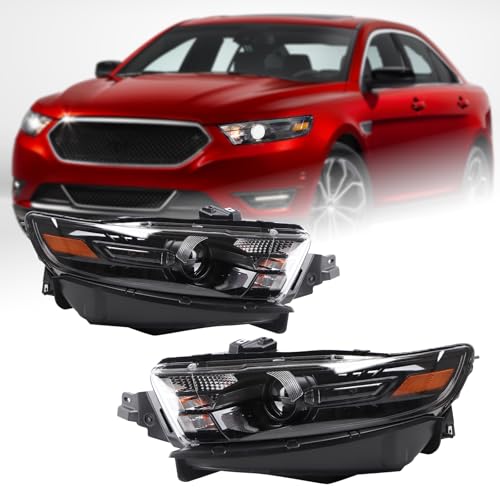 Duolctarms Halogen Type Black Bezel Pair Projector Headlights Headlamps Assembly Compatible for 2013-2019 Ford Taurus SE/SEL/SHO/Limited DG1Z13008U DG1Z13008Y by Duolctrams - Used condition - US$272.74
