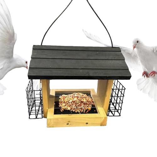Mangeoire à oiseaux grande taille 30x22,5cm : cabane imperméable pour balcon - 5