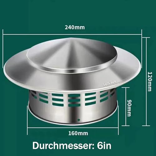 Kaminhaube, Allgemein Edelstahln 304 Schornsteinaufsatz Abdeckung, Haltbar Vogelkäfig Form Trennen Insekt und Blatt, Regenhut für Ofenrohre