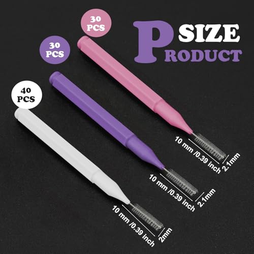 Image of Patelai 100 Pieces Braces Dental Brush for Cleaner Interdental Toothpick Dental Tooth Flossing Head Oral Hygiene Flosser Toothpick Cleaners Tooth Tool(Pastel Colors,Mixed Size)