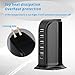 USB Charging Station for Multiple Devices, Multiport Charger Tower, USB-C Port Supports PD Quick Charge Compatible with iPhone, Smartphones, Tablets and Other Devices (Black, 20W)
