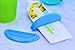 Farber Baby Toddler Toothbrushes Set – Infant Toothbrush 6 Pack with Compact Soft Bristles and Easy Grip Handle Includes 2 Suction Cup Toothbrush Holders and Toothpaste Squeezer (Blue)