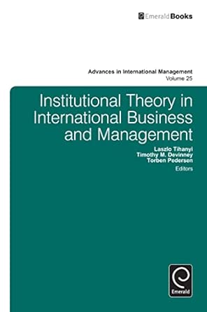 Institutional Theory in International Business: 25 book cover