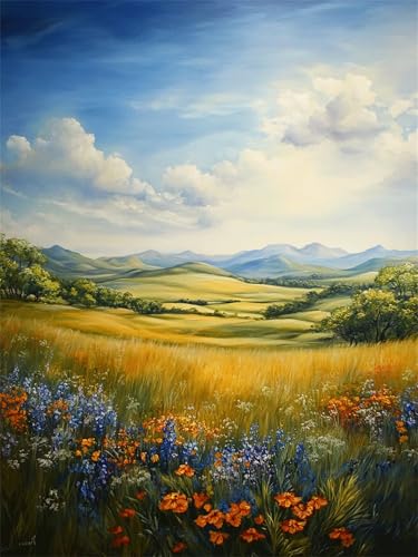 Pintar por numeros adultos natura de 40x50cm con lienzo y pinceles kit A-581