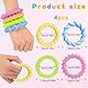 Diyxisk Kauarmband für Kinder, 4 Stücke Anti Stress Armband, Elastizität Sensorik Spielzeug, Anti Stress Spielzeug Kinder, für Autistische Kind und Erwachsene mit Besonderen Bedürfnissen