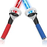 Vakdon Dual Handles Extension Grips Compatible with Oculus Quest 2/Quest/Rift S Controllers Accessories - Enhance Immersion in Beat Saber, Supernatural, Gorilla Tag VR Games