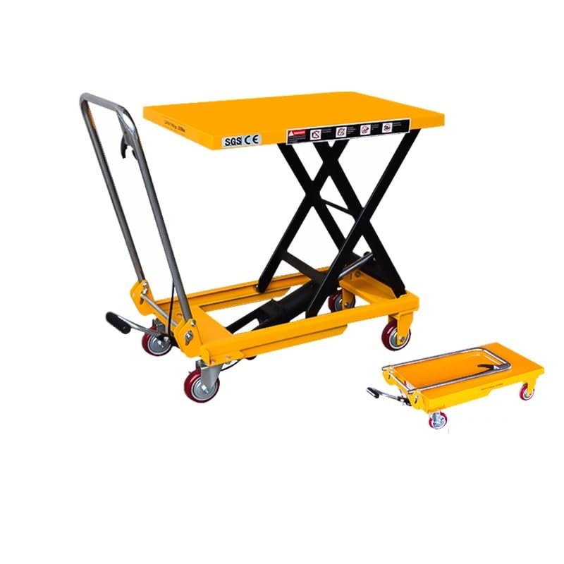 Składany stół do podnoszenia wózków hydraulicznych z 4 kółkami (150 kg)