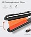 MELYDO Mini Flat Iron, Ceramic Tourmaline Small Hair Straightener for Short Hair/Bangs, Dual Voltage Travel Hair Straightener, Portable Mini Straightener with Storage Pouch(Black)