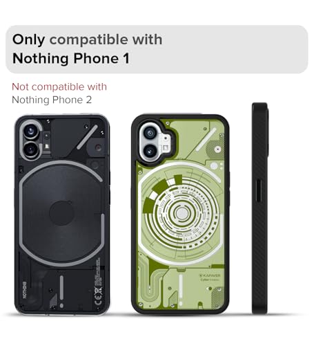 Image of KAPAVER Cyber-i Edition Back Cover Case for Nothing Phone 1 - Black [CyBer-02]