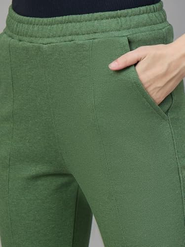 Image of 98 Degree North Women Flared Fleece Track Pants-GL1315-ALMOND