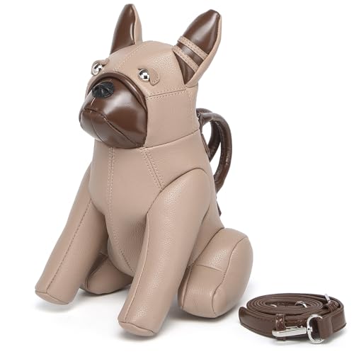 Image of Women PU Leather Unique Novelty Dog Shaped Crossbody Shoulder Bag Handbag Purse