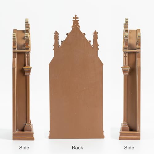 BC Catholic Sacred Heart of Jesus Statue, Jesus Christ Sculpture, 14.9" H Blessed Tabletop Shrine with LED Light, Religious Gift for Father's Day, Renaissance Sculpture Handmade by Buildclassic