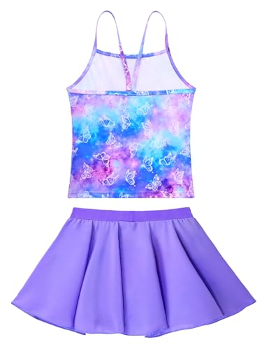 Girls Swimsuit Two Pieces Bathing Suit Multicolor Sleeveless Rash Guard Sets for Kids Child2