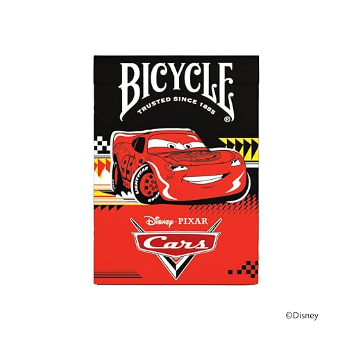 Image of Bicycle Disney & Pixar Cars Playing Cards - Kids Card Game Featuring Lightning McQueen, Durable Deck for Family Game Night, Travel & Party
