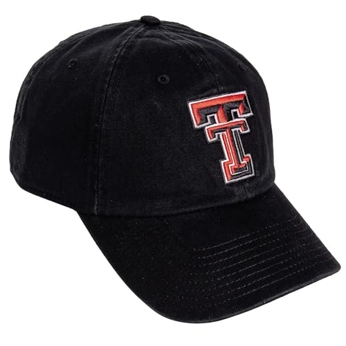 Desert Cactus Texas Tech University Baseball Hat TTU Red Raiders Brimmed Embroidered Hats Cap Adjustable Cloth Strap Adult (Style B1)