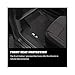 Husky Liners X-act Contour Floor Mats | Fits 2015-2024 Ford F-150 (Includes 2022-2024 Lightning) SuperCrew Without Fold Flat Storage (Full Coverage) | Front & 2nd Row, 3-pc Black - 53498