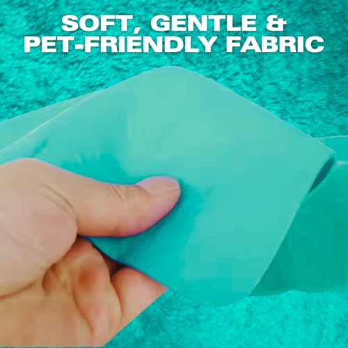 Image of BASIL Microfiber Absorbent and Cooling Towel (Size: 66x43cms & Color: Green) Eco Friendly & Faster Drying Bathing Towels for Pets, Dogs, Cats and Multi-use (Pack of 1)