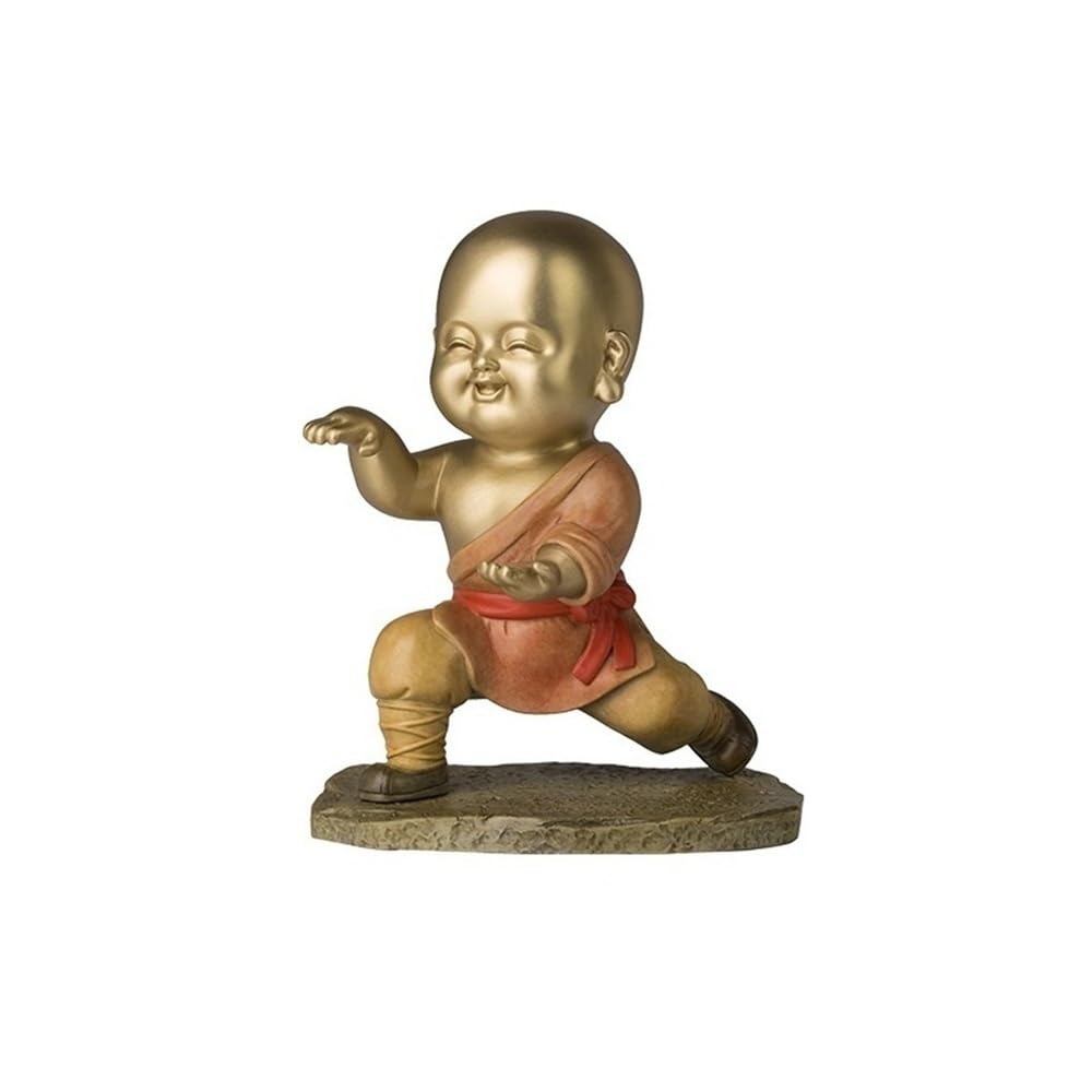 AFGFGHES Statue Creative Copper Desktop Ornaments, Shaolin Monk, Home Living Room TV Cabinet Decoration Ornaments, Handmade Statues Brass Figurine